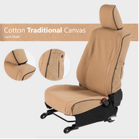 Ineos Grenadier Canvas Seat Covers Front Sand