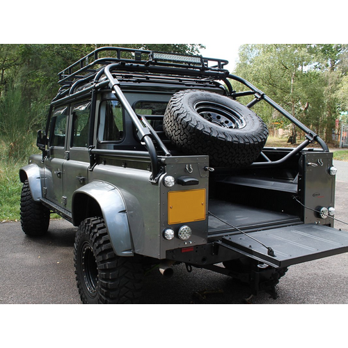 Land Rover Defender 110 DC Load Bed Fixed Spare Wheel Mount