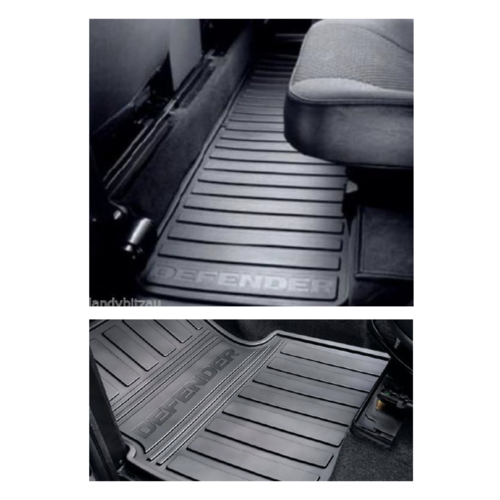 Land Rover Defender 110  Front  And Rear Rubber Floor Mat Set Genuine VPDLS0147